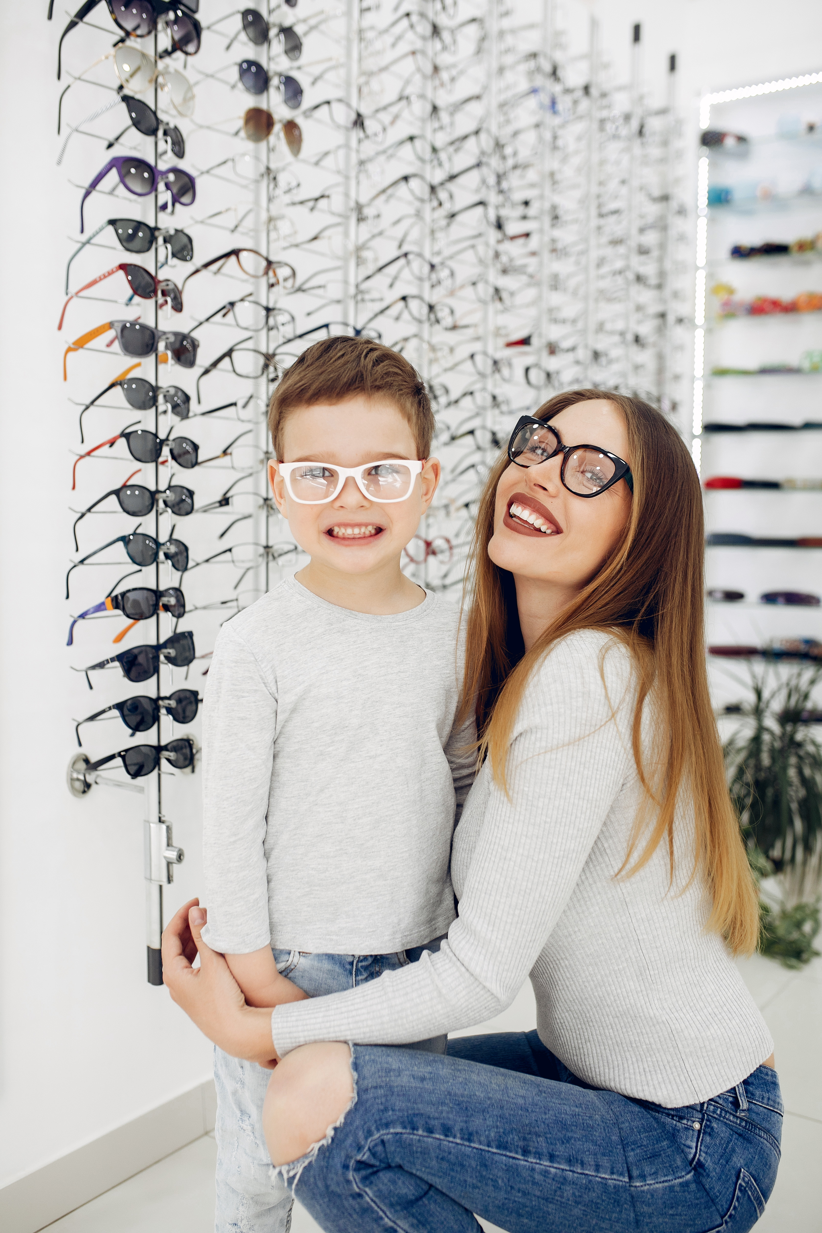 Doctor testing patient eyesight